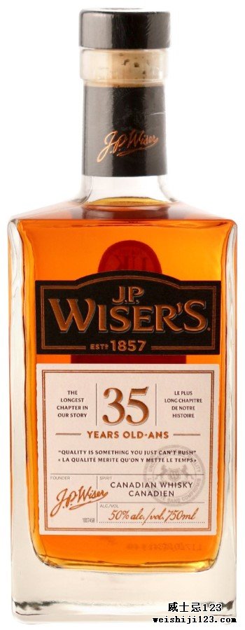 2019WWA世界最佳加拿大混合威士忌 2019WWA最佳加拿大混合威士忌 J.P. Wiser  35年 加拿大
