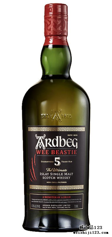 2020年威士忌鉴赏家排名第6名 Whisky of the Year 2020  #6 • Ardbeg 5 year old Wee Beastie #6 • 阿贝5年小野兽