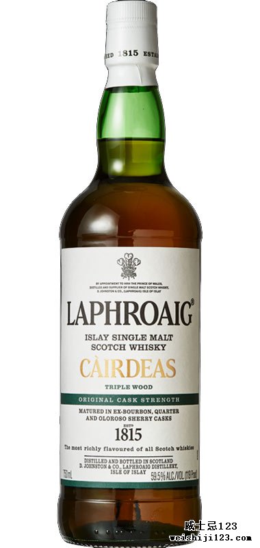 2019年威士忌倡导家排名第12名 Whisky of the Year 2020  #12 • Laphroaig Cairdeas Cask Strength Triple Wood (2019 Release) #12 • 拉弗格 卡迪亚斯 三重桶强（2019年发布）