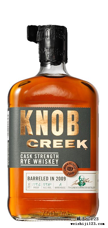 #2 • Knob Creek Cask Strength Rye #2 • 诺不溪桶强黑麦威士忌  2018年威士忌倡导家排名第2名 Whisky of the Year 2018