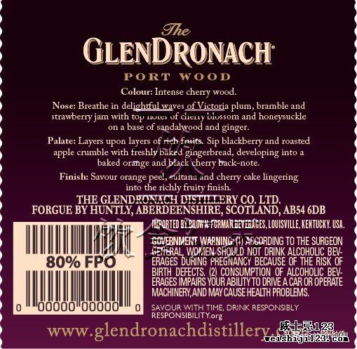 格兰多纳(Glendronach)Port Wood或将转为无酒龄酒款!