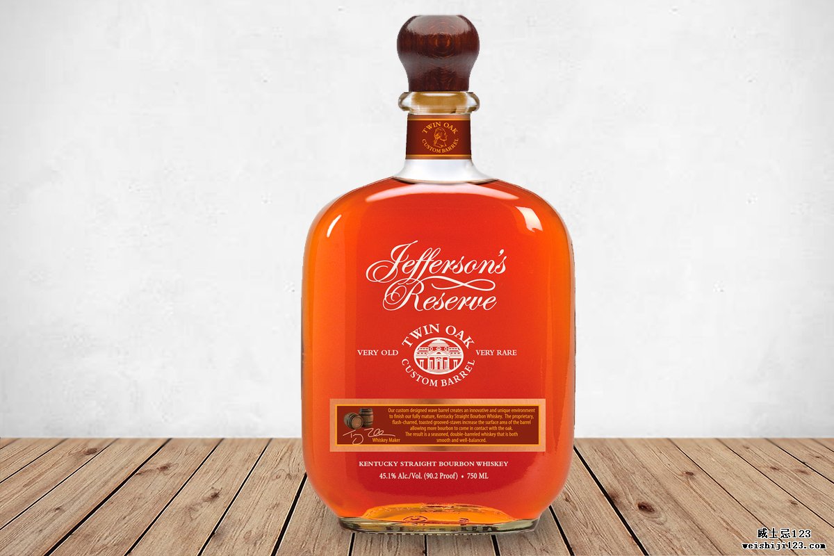 杰斐逊的珍藏双橡木定制桶波本威士忌