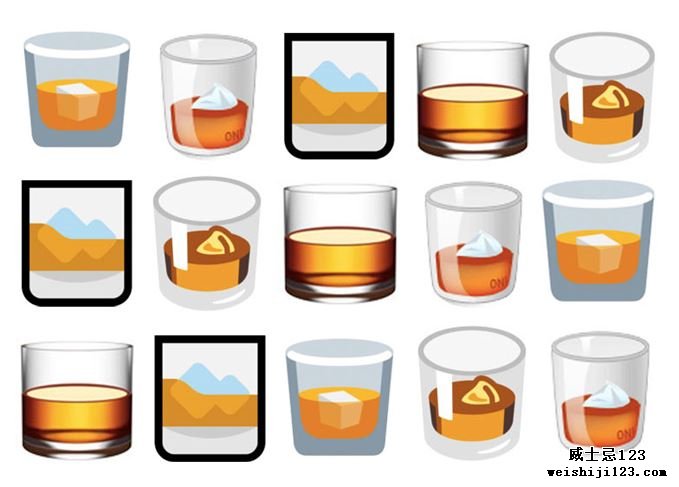 威士忌表情符号