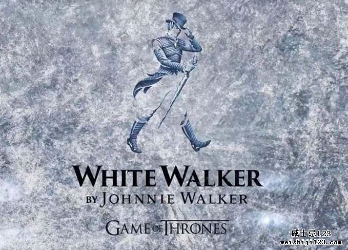 约翰尼·沃克（Johnnie Walker）大步男子徽标制作的White Walker