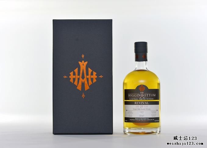 Higginbottom Bunnahabhain 27Year Old瓶子和纸箱