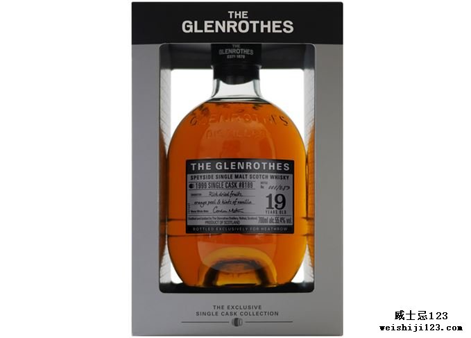 Glenrothes 19Year Old单一酒桶装瓶希思罗机场旅行零售独家