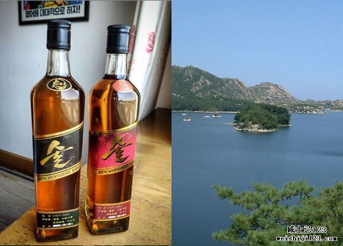 朝鲜Samilpo威士忌和湖