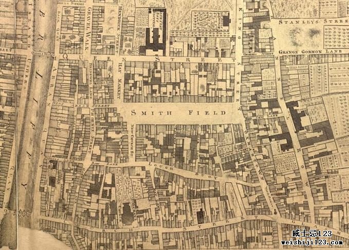 史密斯菲尔德，都柏林的旧地图
