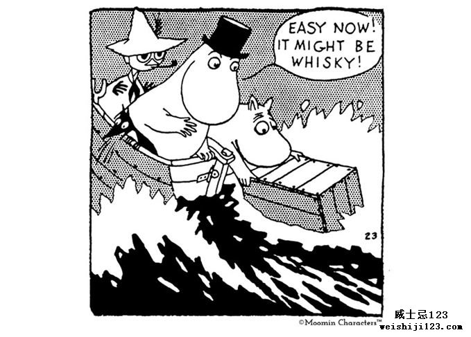 Moominpappa打捞一箱威士忌