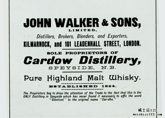 John Walker＆Sons Cardow广告