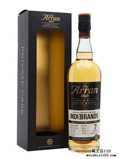  Arran Peated 20117 Year Old Private Cask for Indie Brands