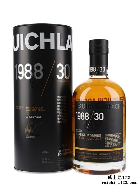  Bruichladdich 1988The Untouchable 30 Year Old Rare Cask Series