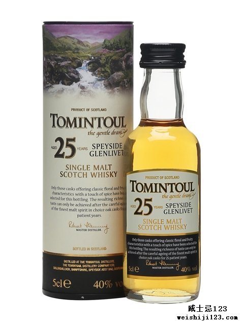 Tomintoul 25 Year Old Miniature