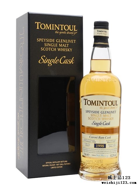  Tomintoul 199822 Year Old Caroni Rum Cask