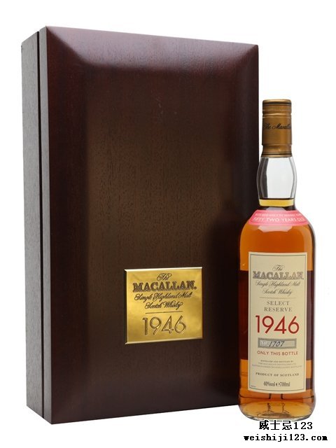  Macallan 1946Select Reserve 52 Year Old