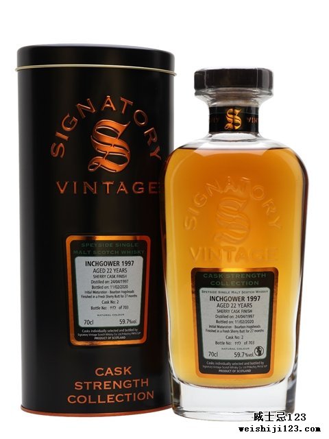  Inchgower 199722 Year Old Sherry Cask Finish Signatory