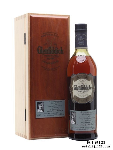  Glenfiddich 197450th Anniversary Of The Queen's Coronation Sherry Cask