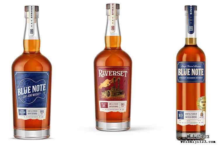 Blue Note Bourbon + Riverset Rye在2020年微酒烈酒奖上获得五枚金牌。 威士忌倡导者蓝注9年也获得90点评级