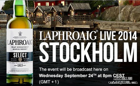 Laphroaig Live 2014将于2014年9月24日来到斯德哥尔摩|  观看行星威士忌的现场报道|  2014年9月9日