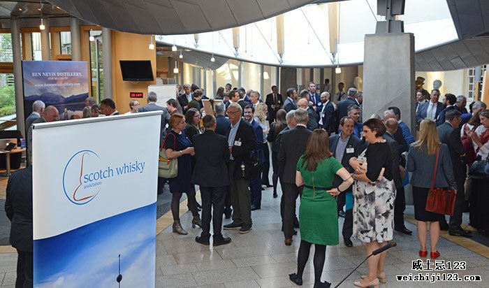 9月4日在苏格兰议会举行的招待会上，MSP与业界一同庆祝苏格兰威士忌的成功故事