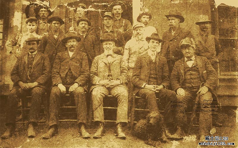 Charlie Nelson and the rest of the Green Brier Distillery family circa 1865.