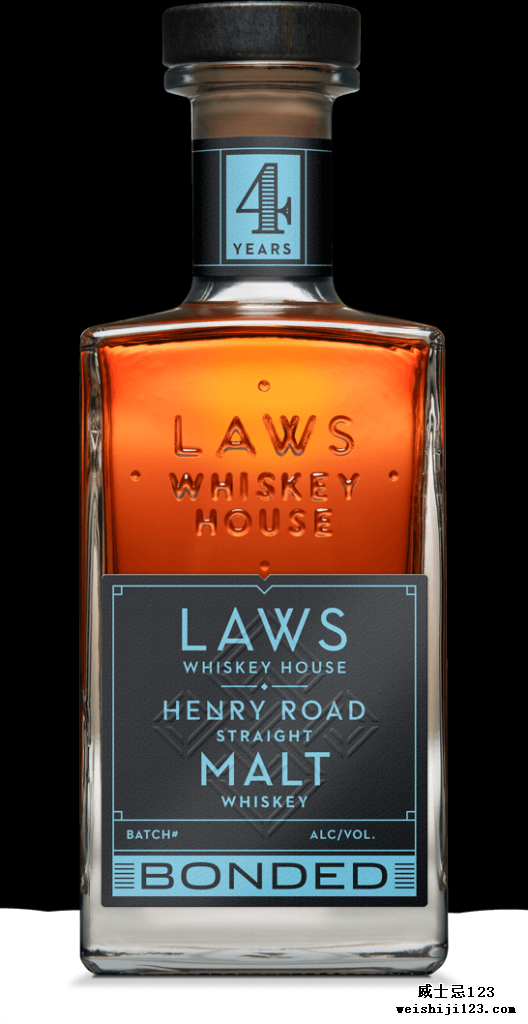 Laws Limited Release - Henry Road Straight Malt Whiskey Bonded - Bonded