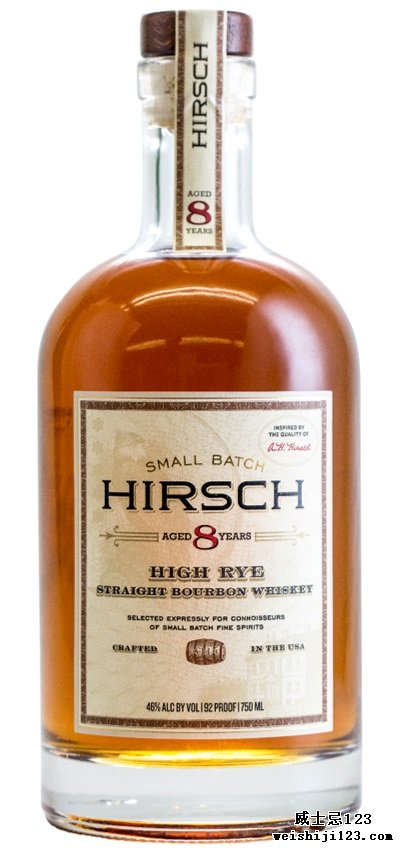 赫希小批量 8 年高黑麦纯波旁威士忌
