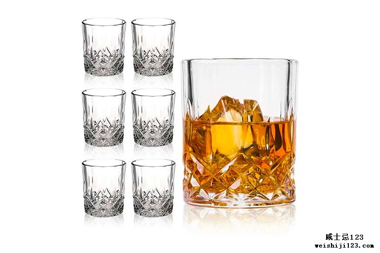 Farielyn-X 水晶老式威士忌眼镜（6 件套）