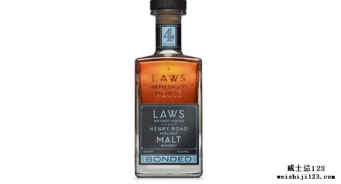 Laws Whiskey House Henry Road Bonded Straight Malt Whiskey
