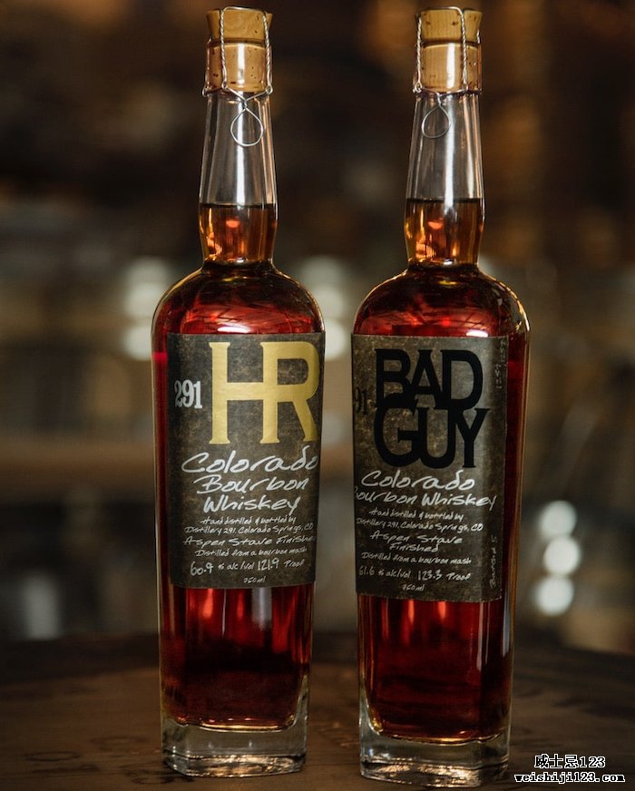 Distillery 291 High Rye & Bad Guy Colorado Bourbon