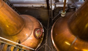 苏格兰埃德顿巴布莱尔酿酒厂的蒸馏。 照片 © 2011 年，马克·吉莱斯皮 (Mark Gillespie) 拍摄。
