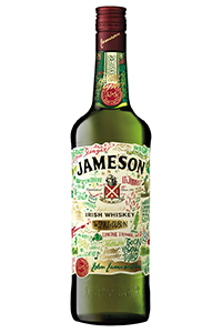 詹姆森的 2014 年圣帕特里克节瓶子，由德莫特·弗林设计。 图片由爱尔兰酿酒商提供。