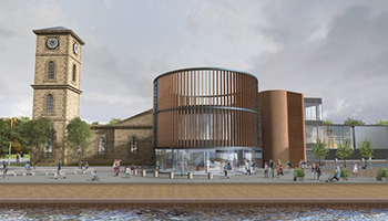 建筑师对将在克莱德河沿岸建造的格拉斯哥酿酒厂的渲染。 图片由格拉斯哥酿酒厂提供。
