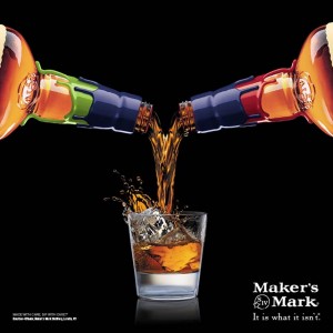 2015 年 2 月 1 日，Twitter 上出现了 Maker's Mark 广告。图片由 Maker's Mark 提供。