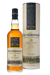 格兰多纳 18 年陈酿黄褐色波特酒单一麦芽苏格兰威士忌。 图片由 GlenDronach 酿酒厂提供。