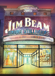 建筑师对将在肯塔基州路易斯维尔建造的 Jim Beam Urban Stillhouse 外观的渲染。 图片由 Beam Suntory 提供。