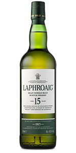 拉弗格 15 年艾莱岛单一麦芽苏格兰威士忌。 图片由 Laphroaig/Beam Suntory 提供。