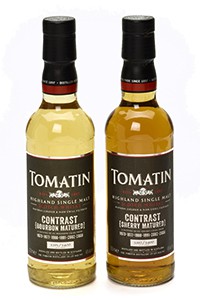 2 瓶Tomatin红对比高地单一麦芽威士忌套装。 图片由Tomatin提供。