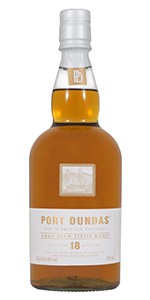 登打士港 18 年单一谷物苏格兰威士忌。 图片由帝亚吉欧提供。