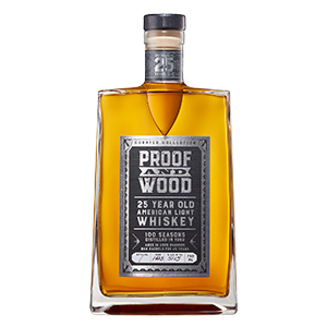 Proof和木头 100 季轻威士忌瓶
