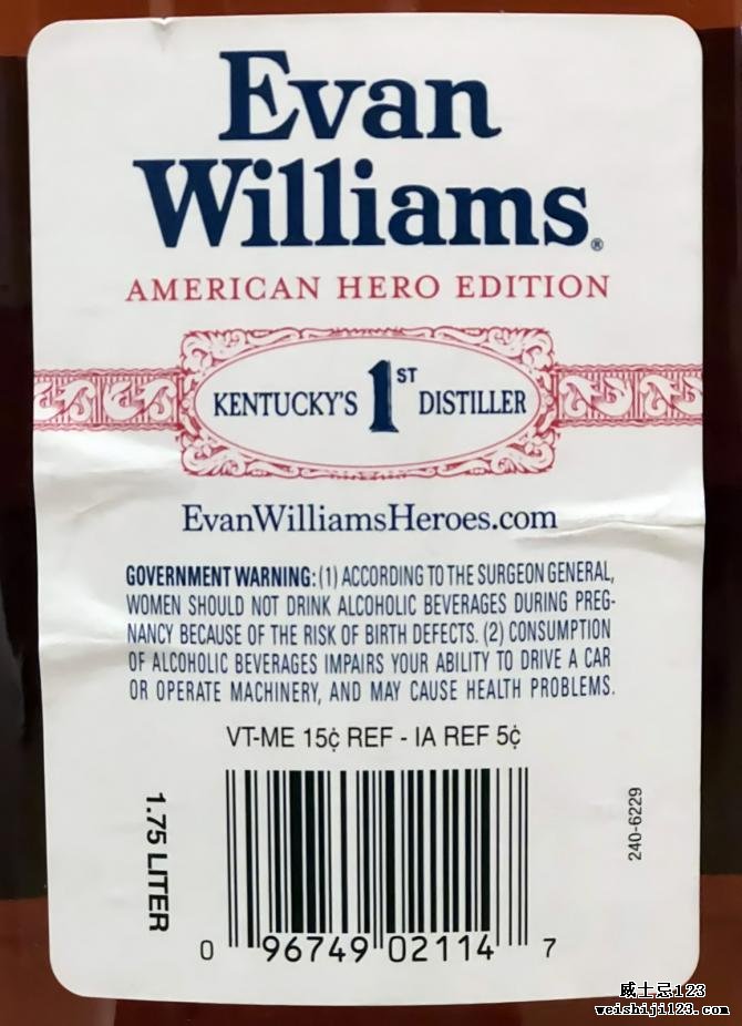 Evan Williams American Hero Edition