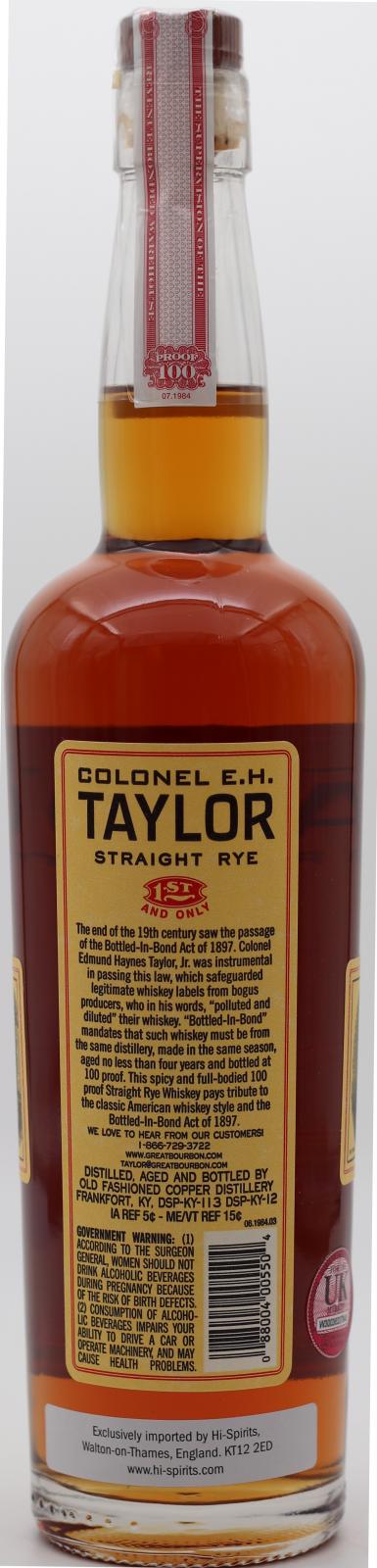 Colonel E.H. Taylor Straight Rye