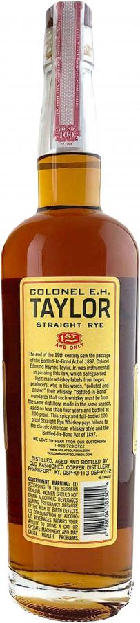 Colonel E.H. Taylor Straight Kentucky Rye Whiskey