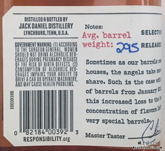 Jack Daniel's Tennessee Tasters' Selection 001