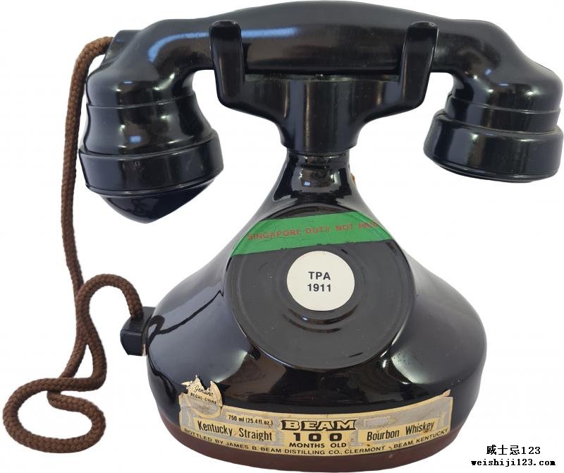 Jim Beam 100 Months Old French Phone Decanter 1979
