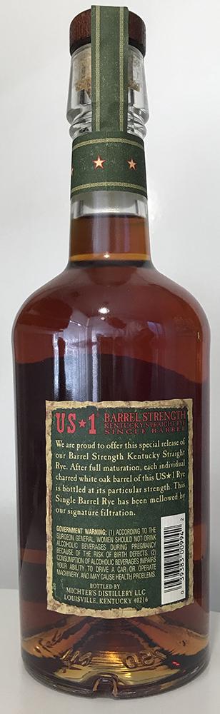 Michter's US*1 Barrel Strength Rye