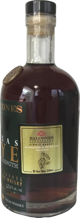 Balcones Texas Rye Cask Strength