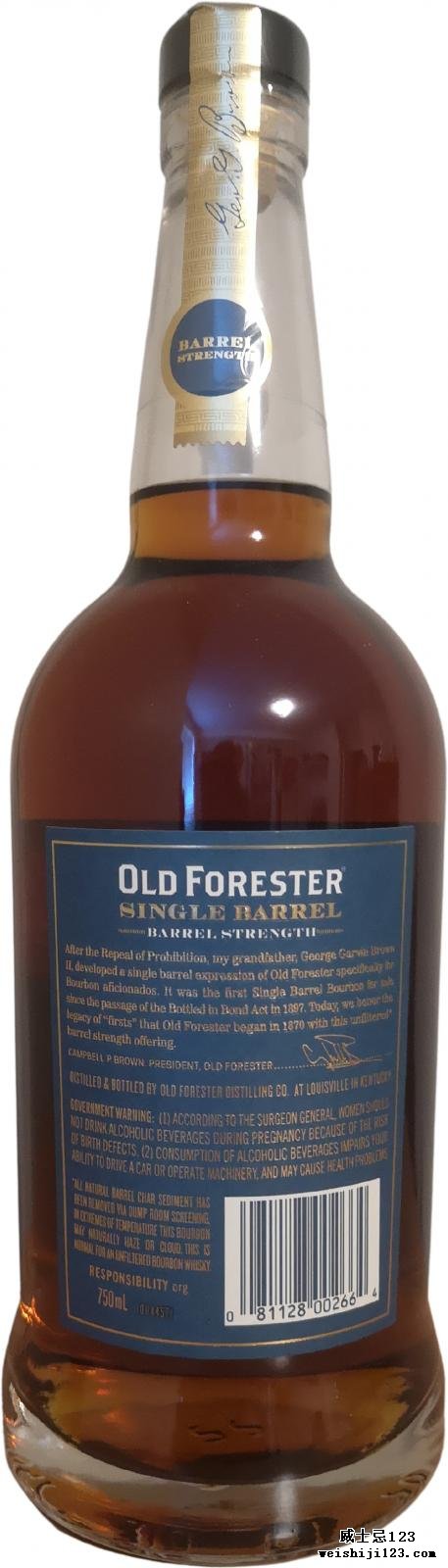 Old Forester Single Barrel