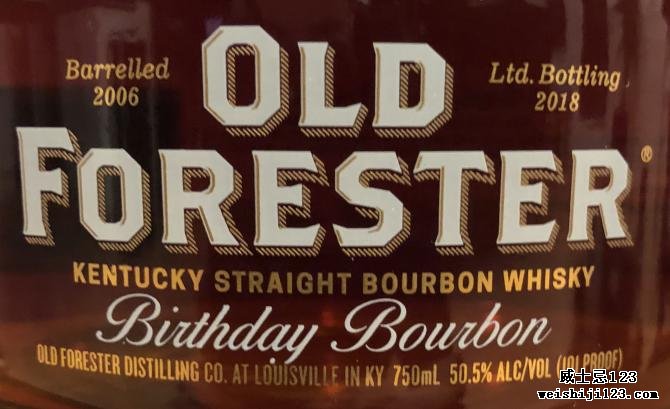 Old Forester 2006 - Birthday Bourbon