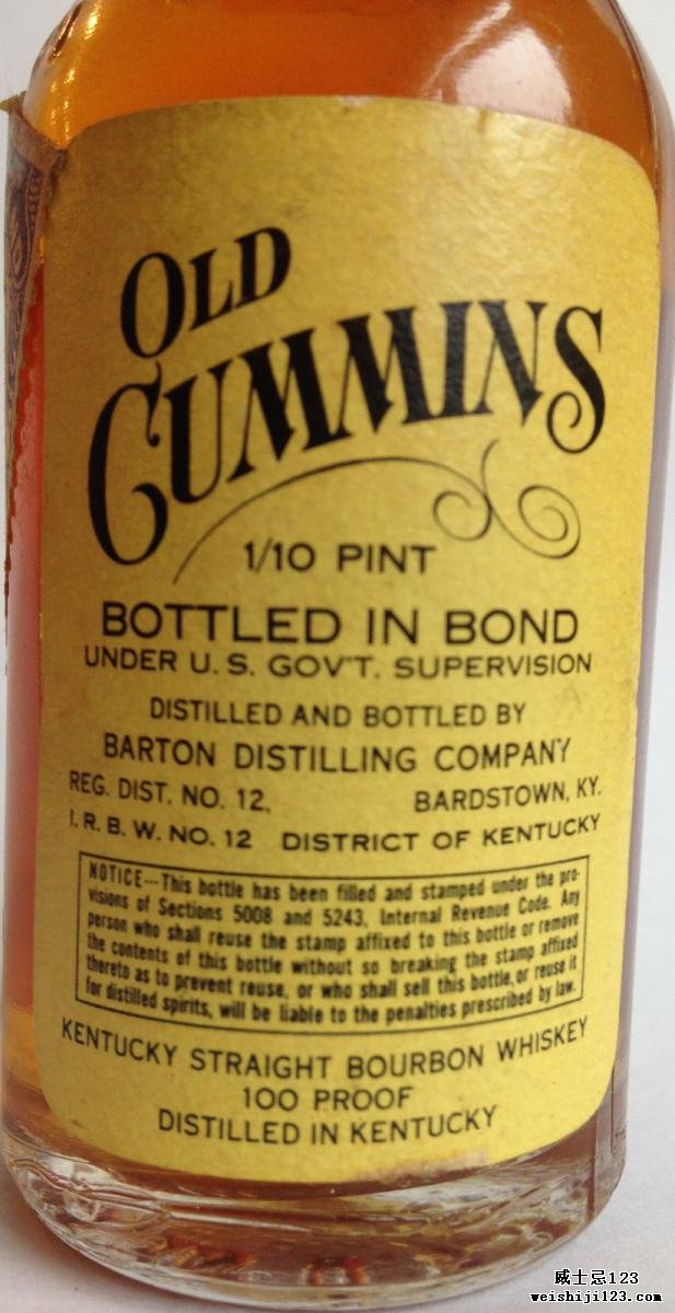 Old Cummins Bottled in Bond